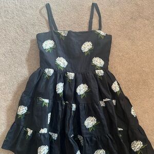 Navy Blue Floral Dress